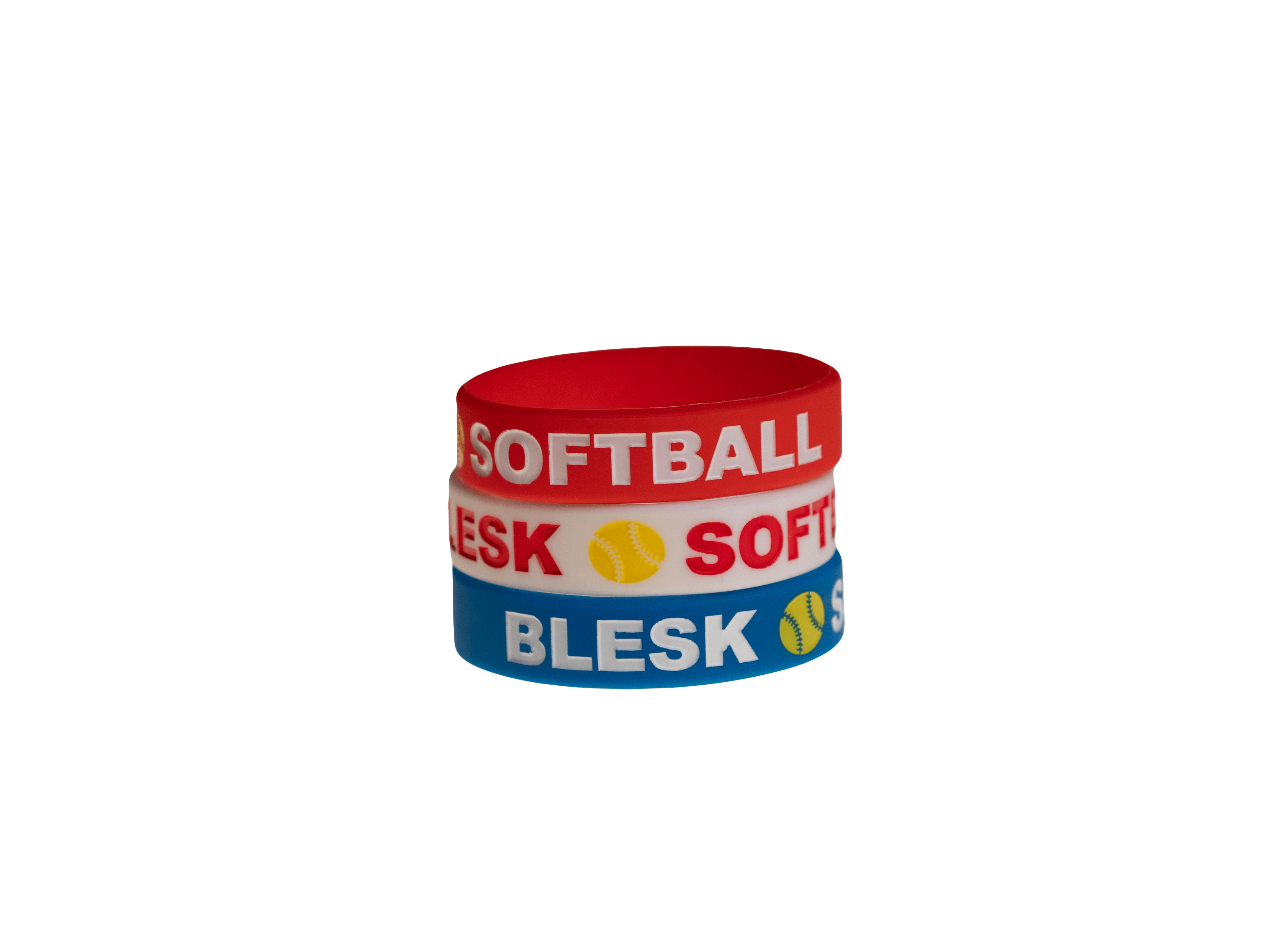Silikonové náramky Blesk Softball